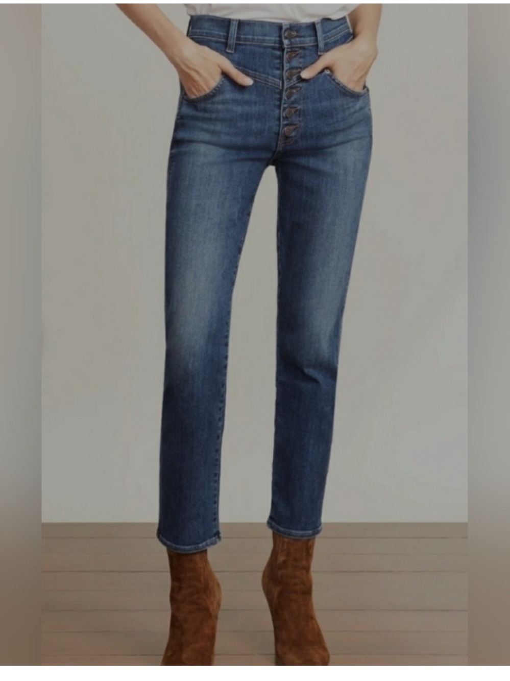 Veronica Beard Ryleigh Slim Straight High-Rise Jean 27